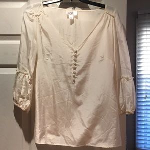 Loft cream sheer blouse size 4